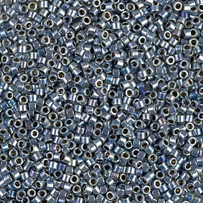 Miyuki Delica Bead 11/0 - DB0544 - Blue Gold Iris (Palladium Plated AB) - Barrel of Beads