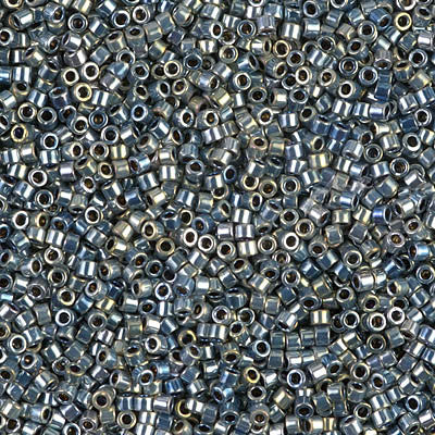 Miyuki Delica Bead 11/0 - DB0545 - Silver Blue Gold Iris (Palladium Plated AB) - Barrel of Beads