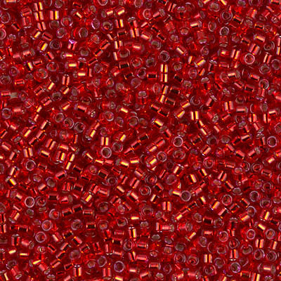 Miyuki Delica Bead 11/0 - DB0602 - Dyed Silver Lined Red - Barrel of Beads