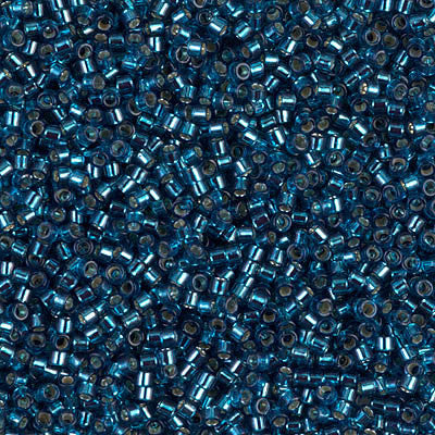 Miyuki Delica Bead 11/0 - DB0608 - Dyed Silver Lined Blue Zircon - Barrel of Beads