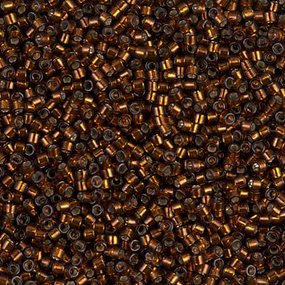 Miyuki Delica Bead 11/0 - DB0612 - Dyed Silver Lined Dark Topaz