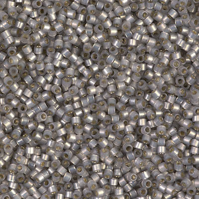 Miyuki Delica Bead 11/0 - DB0630 - Dyed Light Smoke Gray Silver Lined Alabaster - Barrel of Beads