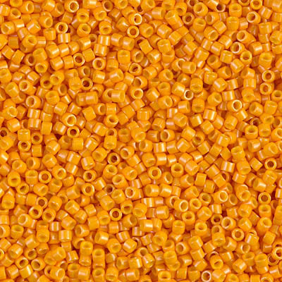 Miyuki Delica Bead Size 11/0, DB0651, Dyed Opaque Squash, 5 grams