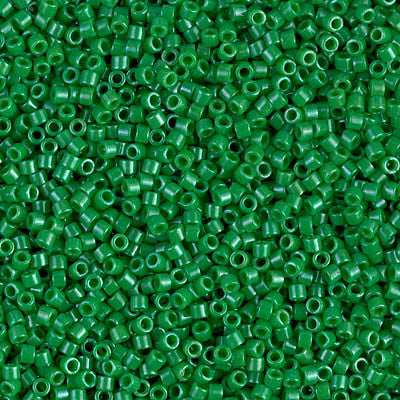 Miyuki Delica Bead 11/0 - DB0655 - Dyed Opaque Kelly Green - Barrel of Beads