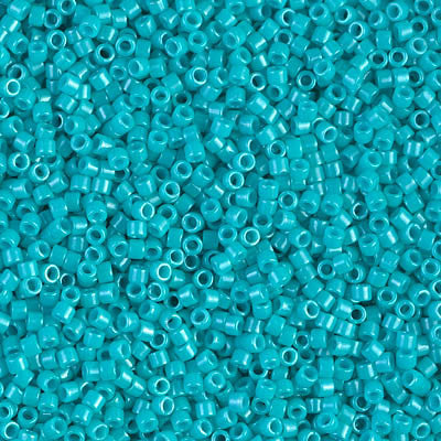 Miyuki Delica Bead 11/0 - DB0658 - Dyed Opaque Turquoise Green - Barrel of Beads