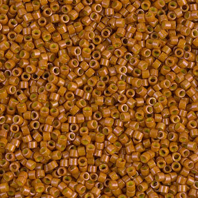 Miyuki Delica Bead 11/0 - DB0664 - Dyed Opaque Dark Pumpkin - Color May Rub Off No Returns - Barrel of Beads