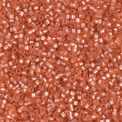 Miyuki Delica Bead 11/0 - DB0684 - Dyed Semi-Frosted Silver Lined Watermelon - Barrel of Beads