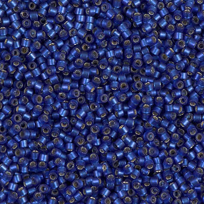 Miyuki Delica Bead 11/0 - DB0693 - Dyed Semi-Frosted Silver Lined Dusk Blue - Barrel of Beads