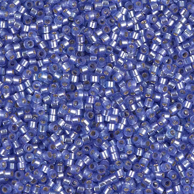 Miyuki Delica Bead 11/0 - DB0694 - Dyed Semi-Frosted Silver Lined Purple - Barrel of Beads