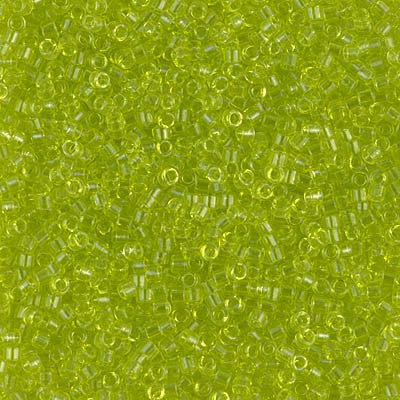 Miyuki Delica Bead 11/0 - DB0712 - Transparent Chartreuse - Barrel of Beads