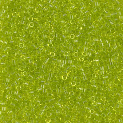 Miyuki Delica Bead 11/0 - DB0712 - Transparent Chartreuse - Barrel of Beads