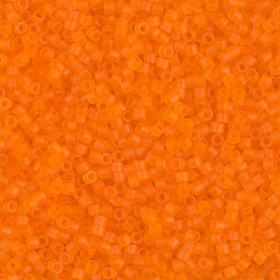 Miyuki Delica Bead 11/0 - DB0744 - Matte Transparent Orange - Barrel of Beads