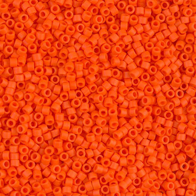 Miyuki Delica Bead 11/0 - DB0752 - Matte Opaque Orange - Barrel of Beads