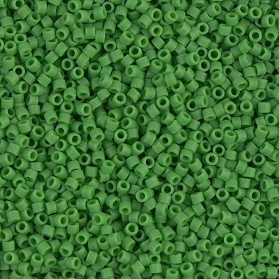 Miyuki Delica Bead 11/0 - DB0754 - Matte Opaque Green - Barrel of Beads