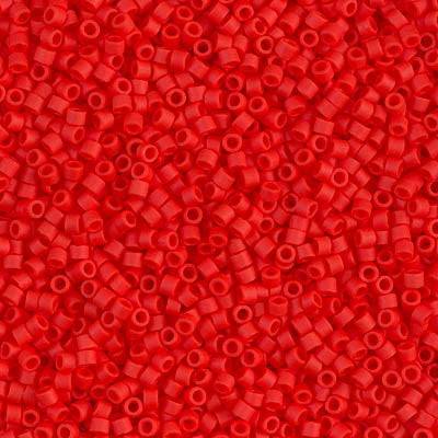 Miyuki Delica Bead 11/0 - DB0757 - Matte Opaque Vermillion Red - Barrel of Beads