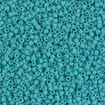 Miyuki Delica Bead 11/0 - DB0759 - Matte Opaque Turquoise Green - Barrel of Beads