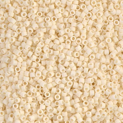 Miyuki Delica Bead 11/0 - DB0762 - Matte Opaque Dark Cream - Barrel of Beads