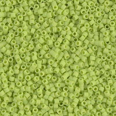 Miyuki Delica Bead 11/0 - DB0763 - Matte Opaque Chartreuse - Barrel of Beads