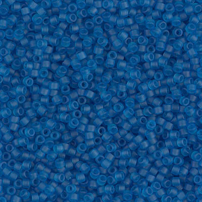 Miyuki Delica Bead 11/0 - DB0768 - Matte Transparent Capri Blue - Barrel of Beads