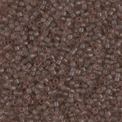 Miyuki Delica Bead 11/0 - DB0772 - Dyed Semi-Frosted Transparent Cinnamon - Barrel of Beads