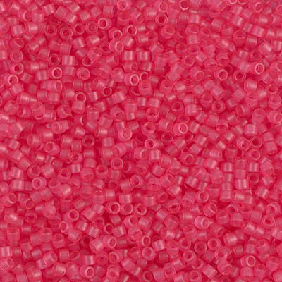 Miyuki Delica Bead 11/0 - DB0780 - Dyed Semi-Frosted Transparent Bubble Gum Pink - Barrel of Beads