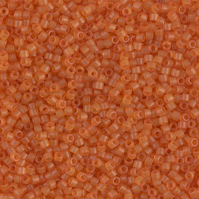 Miyuki Delica Bead 11/0 - DB0781 - Dyed Semi-Frosted Transparent Amber - Barrel of Beads