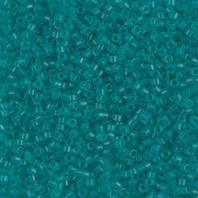 Miyuki Delica Bead 11/0 - DB0786 - Dyed Semi-Frosted Transparent Teal - Barrel of Beads