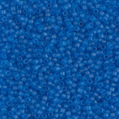 Miyuki Delica Bead 11/0 - DB0787 - Dyed Semi-Frosted Transparent Capri Blue - Barrel of Beads