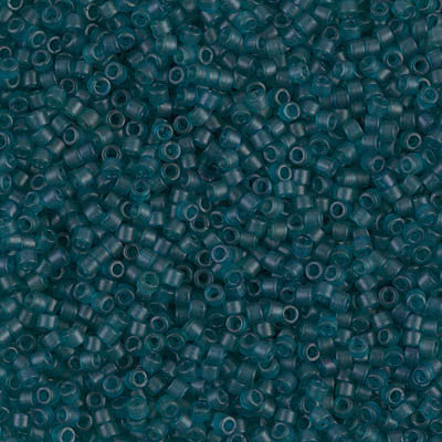 Miyuki Delica Bead 11/0 - DB0788 - Dyed Semi-Frosted Transparent Dark Teal - Barrel of Beads