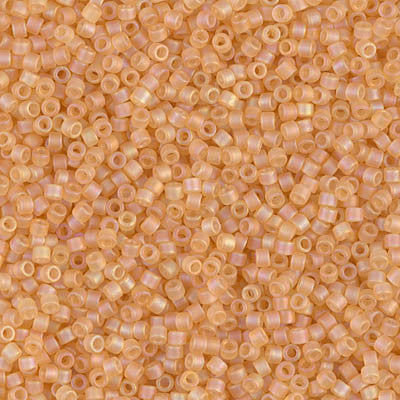 Miyuki Delica Bead 11/0 - DB0852 - Matte Transparent Light Topaz AB - Barrel of Beads