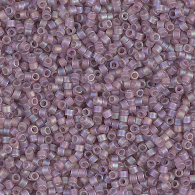Miyuki Delica Bead 11/0 - DB0857 - Matte Transparent Smoky Amethyst AB - Barrel of Beads