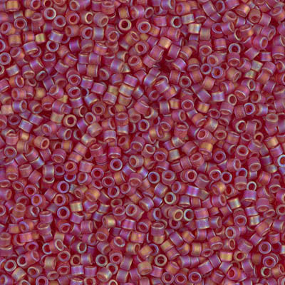 Miyuki Delica Bead 11/0 - DB0867 - Matte Transparent Dark Cranberry AB - Barrel of Beads