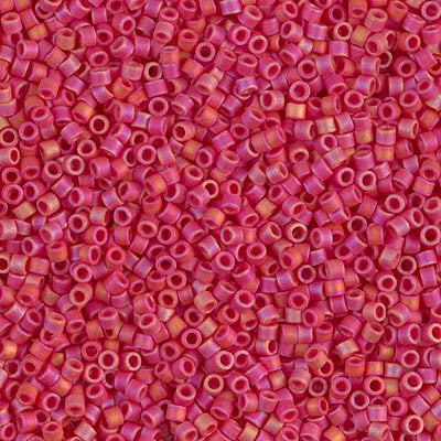 Miyuki Delica Bead 11/0 - DB0874 - Matte Opaque Red AB - Barrel of Beads