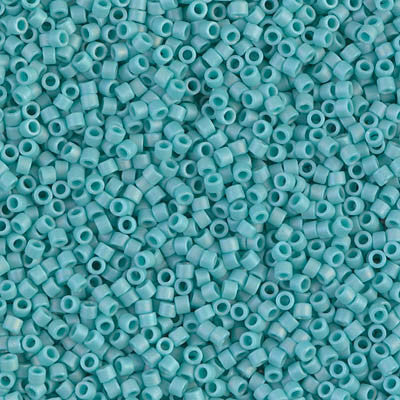 Miyuki Delica Bead 11/0 - DB0878 - Matte Opaque Turquoise Green AB - Barrel of Beads