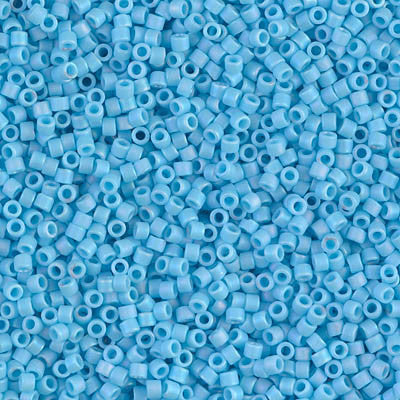 Miyuki Delica Bead 11/0 - DB0879 - Matte Opaque Turquoise Blue AB - Barrel of Beads