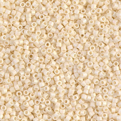 Miyuki Delica Bead 11/0 - DB0883 - Matte Opaque Dark Cream AB - Barrel of Beads