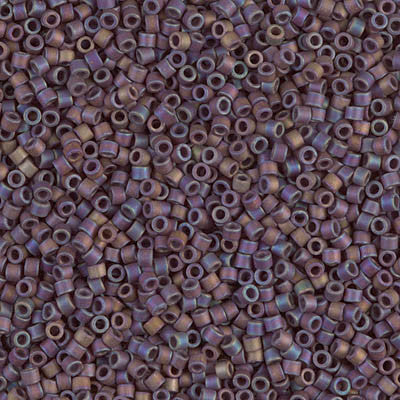 Miyuki Delica Bead 11/0 - DB0884 - Matte Opaque Dark Gray AB - Barrel of Beads