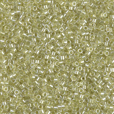 Miyuki Delica Bead 11/0 - DB0903 - Sparkling Celery Lined Crystal - Barrel of Beads