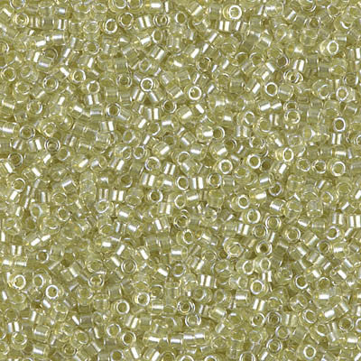 Miyuki Delica Bead 11/0 - DB0903 - Sparkling Celery Lined Crystal - Barrel of Beads