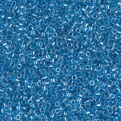 Miyuki Delica Bead 11/0 - DB0905 - Sparkling Blue Lined Crystal - Barrel of Beads