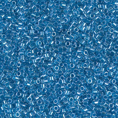 Miyuki Delica Bead 11/0 - DB0905 - Sparkling Blue Lined Crystal - Barrel of Beads
