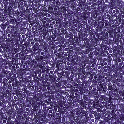 Miyuki Delica Bead 11/0 - DB0906 - Sparkling Purple Lined Crystal - Barrel of Beads