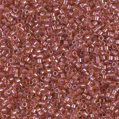 Miyuki Delica Bead 11/0 - DB0913 - Sparkling Salmon Lined Topaz - Barrel of Beads