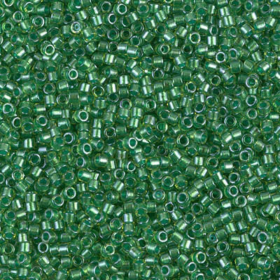 Miyuki Delica Bead 11/0 - DB0916 - Sparkling Green Lined Chartreuse - Barrel of Beads