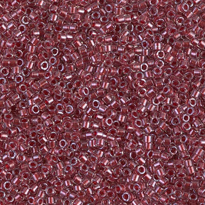 Miyuki Delica Bead 11/0 - DB0924 - Sparkling Cranberry Lined Crystal - Barrel of Beads