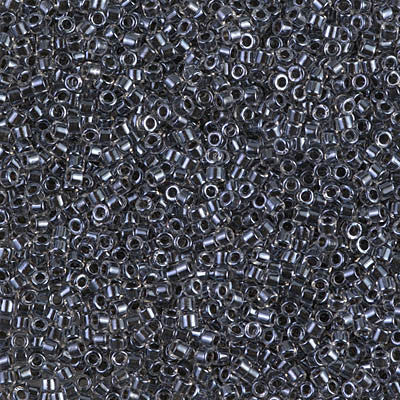 Miyuki Delica Bead 11/0 - DB0925 - Sparkling Charcoal Lined Crystal - Barrel of Beads