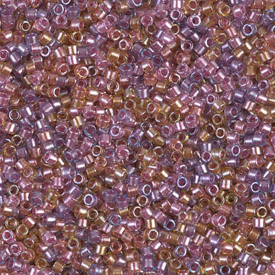 Miyuki Delica Bead 11/0 - DB0982 - Sparkling Lined Tutti Frutti Mix (purple rose gold) - Barrel of Beads
