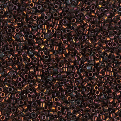 Miyuki Delica Bead 11/0 - DB1002 - Metallic Dark Copper Gold Iris - Barrel of Beads