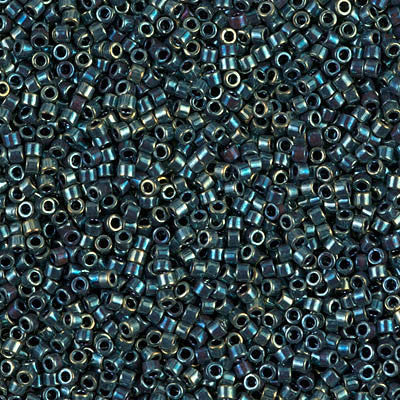 Miyuki Delica Bead 11/0 - DB1006 - Metallic Blue Green Gold Iris - Barrel of Beads