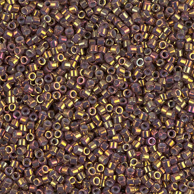 Miyuki Delica Bead 11/0 - DB1010 - Metallic Earth Batik Gold Iris - Barrel of Beads